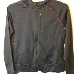 Danskin Now Womens Large Black Zip up Hoodie L/S